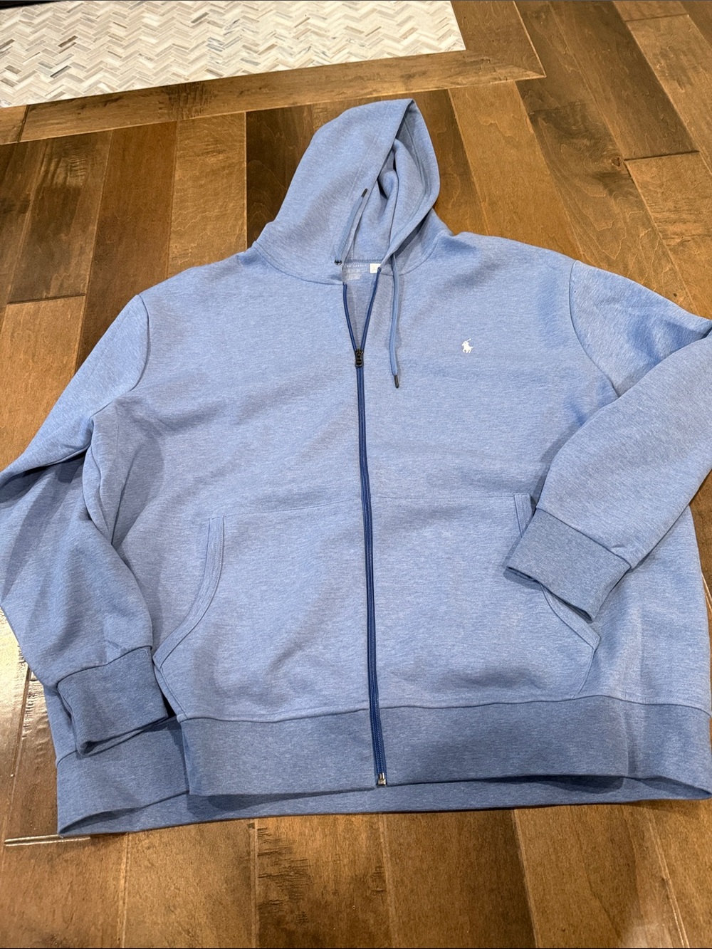Polo by Ralph Lauren Heathered Blue Full-Zip Hoodie